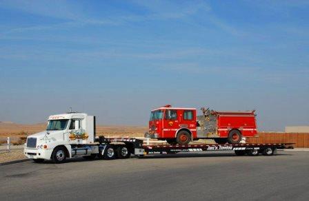 fire truck towing
